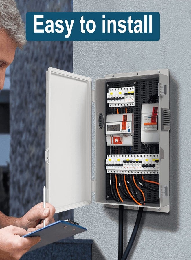 Namunanee Outdoor Electrical Junction Box, ABS Water Resistant Enclosure with Internal Mounting Panel & Hinged Cover, 15.7" H* 11" L* 4.1" W - Image 3